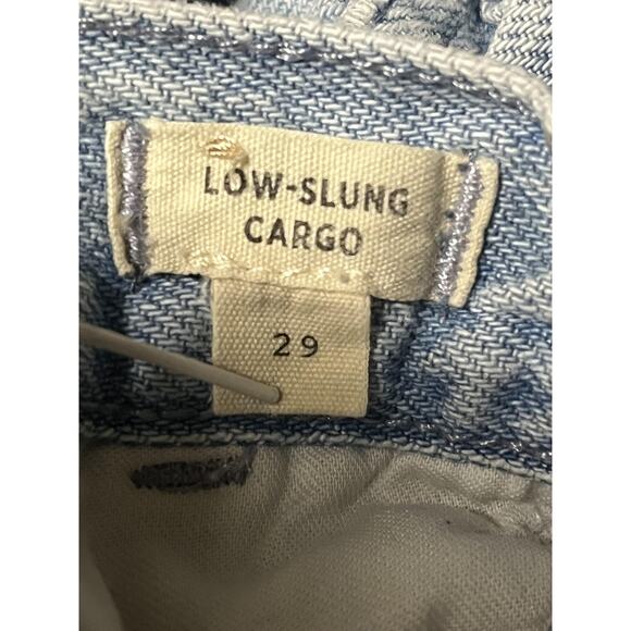 Madewell Jeans Womens 29 Light Wash Blue Low-Slung Cargo Denim Tapered Leg - Picture 6 of 14